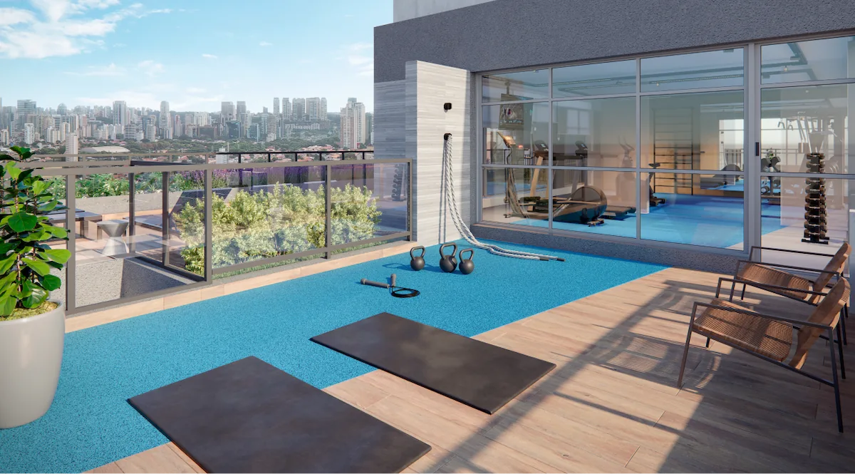 PERSPECTIVA ILUSTRADA DO FITNESS EXTERNO