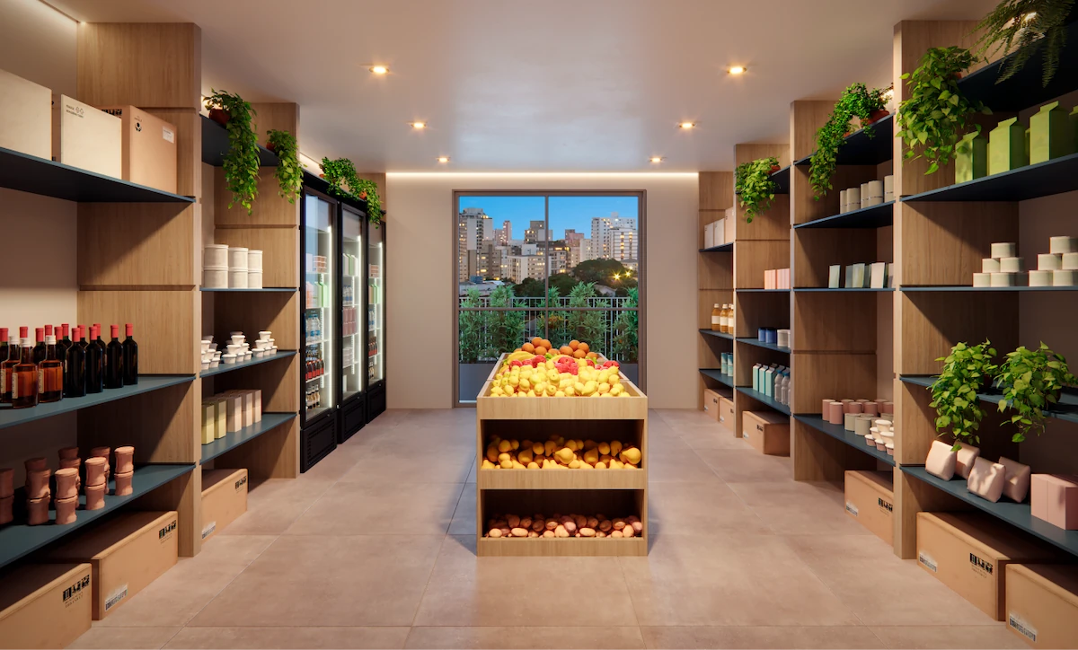 PERSPECTIVA ILUSTRADA DO MINI MARKET